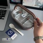 لانچ باکس خرسی دسته دار کد 0162