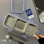 لانچ باکس داخل استیل مستطیلی 3 خانه برند Laxson کد 0236 - Image 4