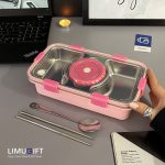 لانچ باکس داخل استیل مستطیلی برند Laxson کد 0231