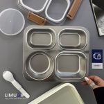 لانچ باکس واشردار داخل استیل 4 خانه کد 0234 - Image 3