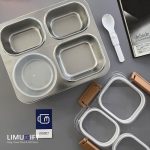 لانچ باکس واشردار داخل استیل 4 خانه کد 0234 - Image 2