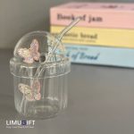 ماگ پیرکس اسموتی پروانه صورتی کد 0304