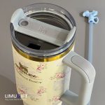 تراول ماگ استنلی مدل تامبلر طرح گل و پاپیون آبی -Stanley کد 0285 - Image 6