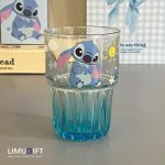 ماگ دیزنی استیچ شیشه ای آبی (Stitch)-  کد 0296