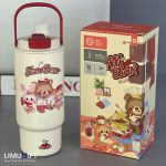 تراول ماگ دیلر طرح تِدی (خرس فانتزی) دسته‌دار دوحالته با صافی دتاکس 920 میل-  DillerJam Bearکد 0352