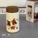 تراول ماگ (مینی فلاسک) فانتزی دیلر 280 میل گربه طرح قهوه‌ای- Diller کد 0334