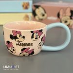 ماگ سرامیکی دیزنی مینی موس دسته حلقه ای صورتی کد 0324