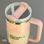 تامبلر نی‌دار استنلی Stanley Quencher صورتی روشن مونوکروم -Stanley کد 0363 - Image 2