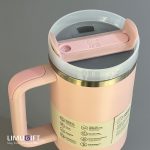 تامبلر نی‌دار استنلی Stanley Quencher صورتی روشن مونوکروم -Stanley کد 0363 - Image 3