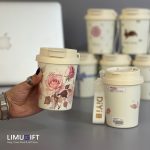 تراول ماگ فانتزی طرح گل ضدنشتی