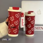 تراول ماگ فانتزی طرح قلب قرمز