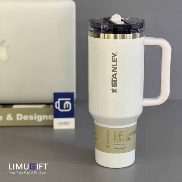 استنلی اورجینال ضد نشتی سفید تراول ماگ استنلی مدل تامبلر نیو کالکشن 40oz رنگ سفید- Stanley کد 0406 - Image 1