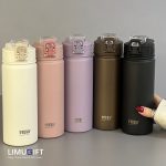 قمقمه استیل تایسو مینیمال نی دار 600 میل با بدنه مات (Tyeso)- کد 0404 - Image 2