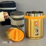 فلاسک غذای کیف دار سه عددی کد 0455 - Image 7