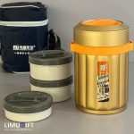 فلاسک غذای کیف دار سه عددی کد 0455 - Image 3