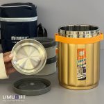 فلاسک غذای کیف دار سه عددی کد 0455 - Image 5