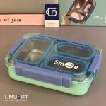 ظرف غذا استیل واشردار سه خانه Smile کد 0436 - Image 3