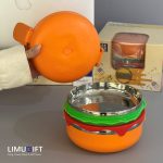 لانچ باکس استیل کودک طرح فانتزی همبرگر- کد 0441 - Image 2