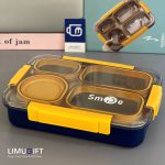 ظرف غذا استیل واشردار چهار خانه Smile کد 0437 - Image 4