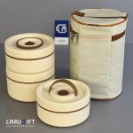 ظرف غذا کیف دار استیل سه عددی کد 0440
