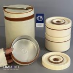 ظرف غذا کیف دار استیل سه عددی کد 0440 - Image 3